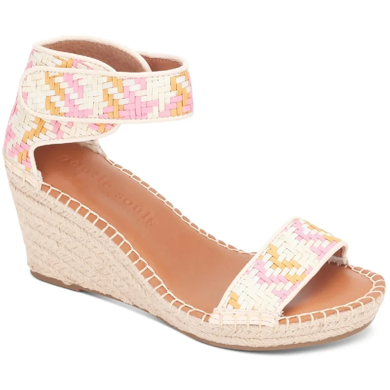 Gentle Souls by Kenneth Cole Womens Charli Cushioned Footbed Espadrilles Metallic Trim Shoe Design Gentle Souls by Kenneth Cole Womens Charli Cushioned Footbed Espadrilles Metallic Trim Shoe Design