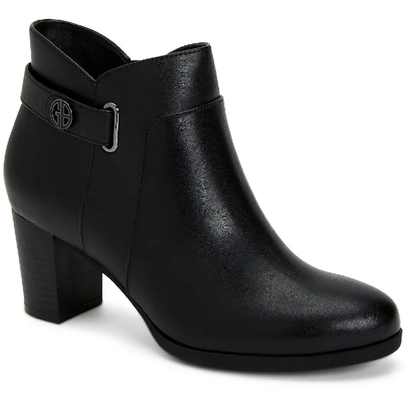 Giani Bernini Womens Artemy Block Heel Slip On Booties Strap - Up Sandal Resort Style  