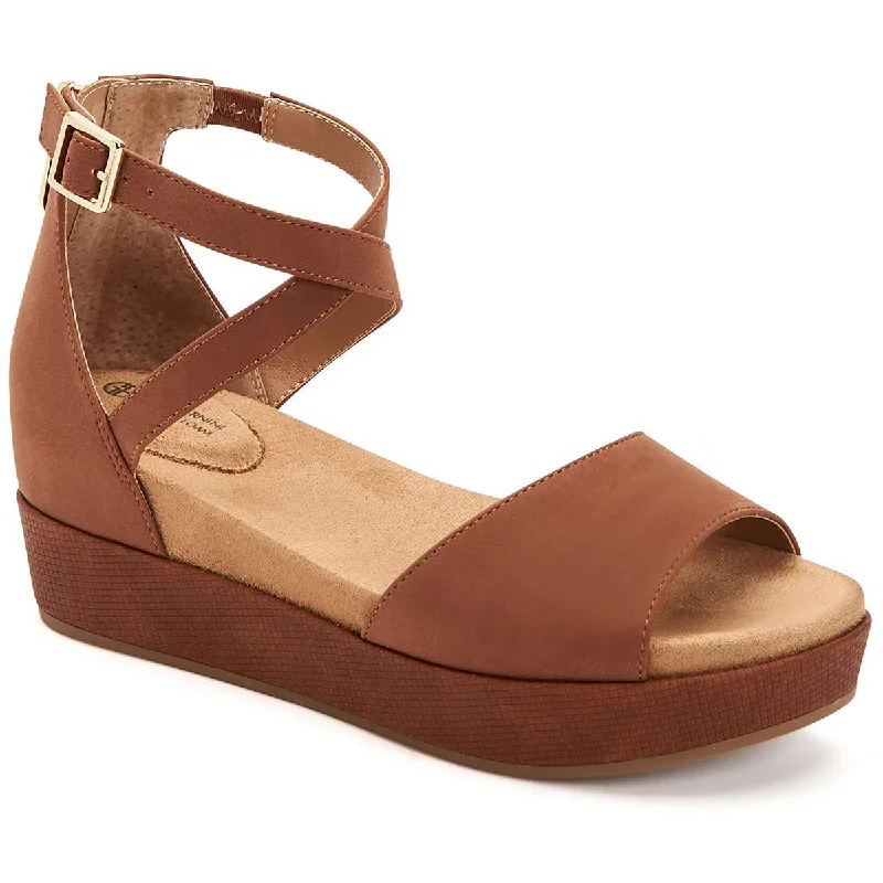 Giani Bernini Womens Ellenaa Zipper Peep toe Platform Sandals Aesthetic  