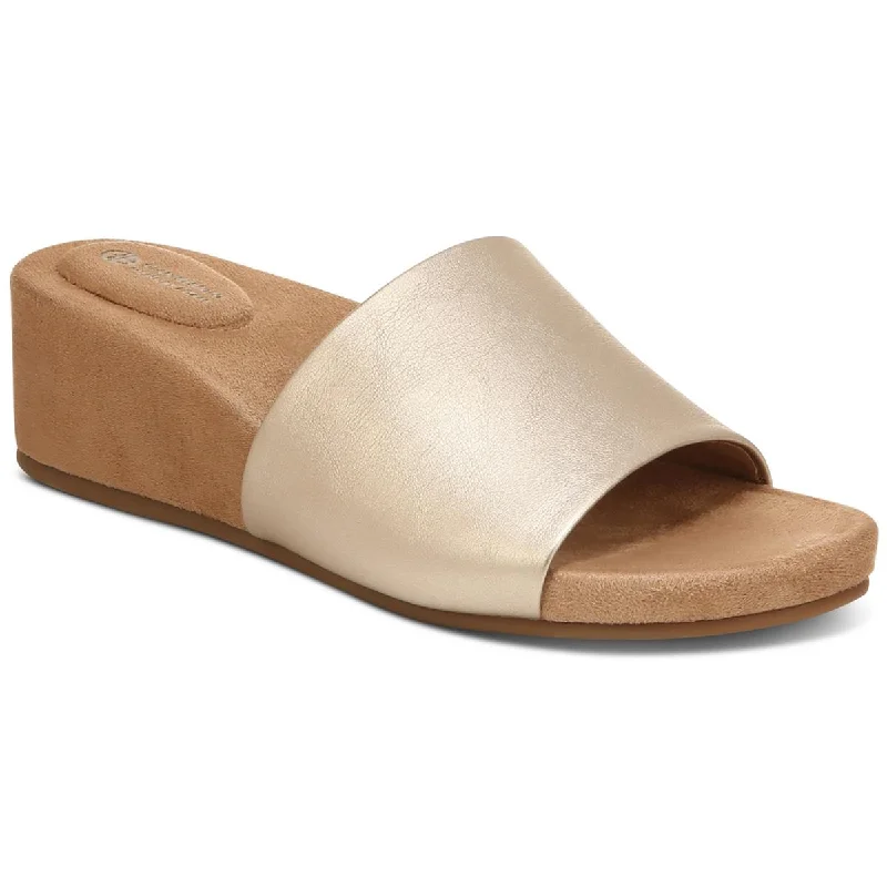 Giani Bernini Womens Giulia Metallic Slip On Wedge Sandals Hip - Hop Sneaker Style  