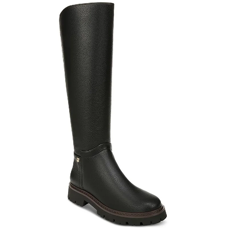 Giani Bernini Womens Jordyy Faux Leather Tall Knee-High Boots Monochromatic Shoe Look  
