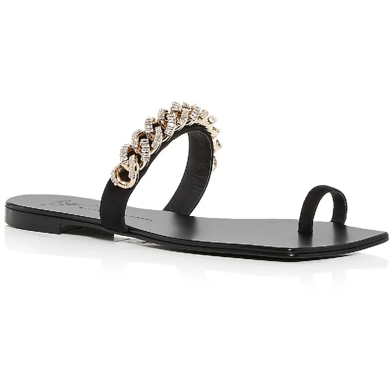 Giuseppe Zanotti Womens PENTAGONO Toe Ring Slip On Flatform Sandals Skateboarding Sneaker Style  