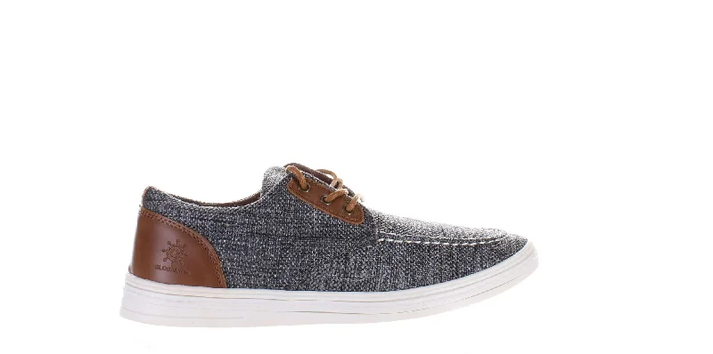 Global Win Mens Boat Sz 7.5 Rubber - Sole Plimsoll Look  