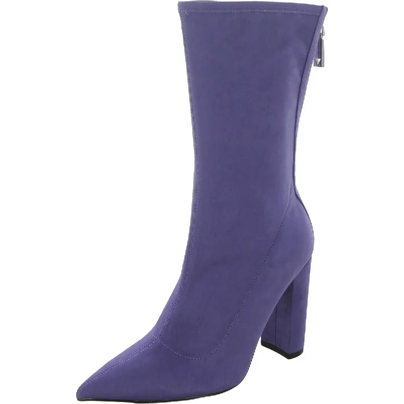 Guess Womens Abbale  Pull On Pointed Toe Mid-Calf Boots Striped Shoe Style  