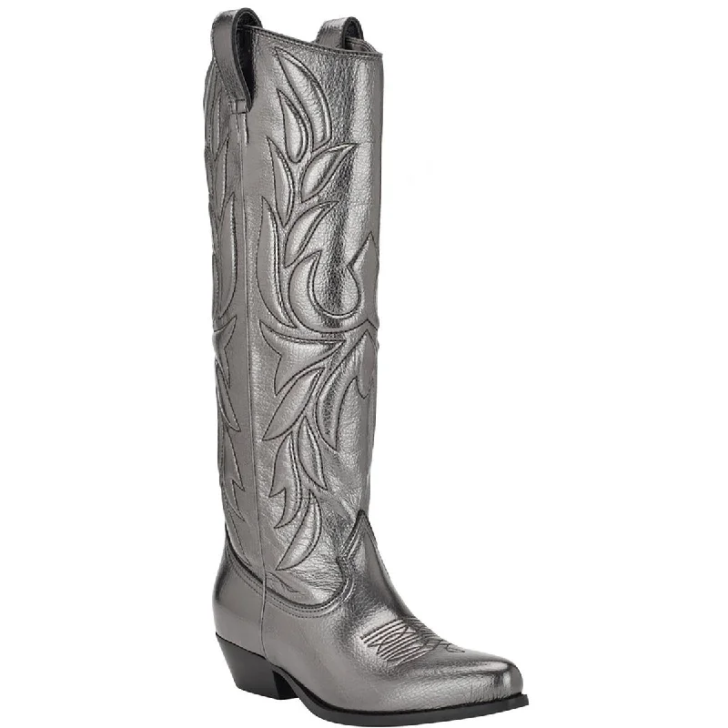 Guess Womens Ginnifer 2 Faux Leather Cowgirl Cowboy, Western Boots Zip - Up Boot Style  