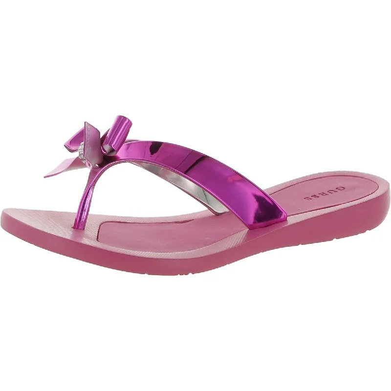 Guess Womens Slip On Flat Thong Sandals Victorian - Era Boot Style  