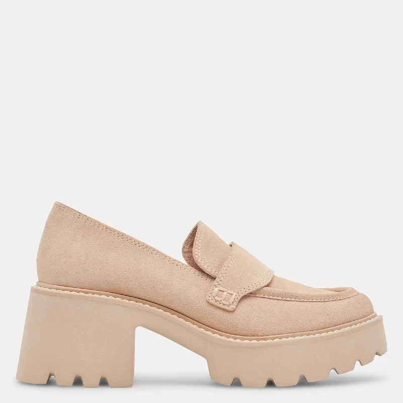 HALONA LOAFERS DUNE SUEDE Ivy League - Inspired Derby Look 