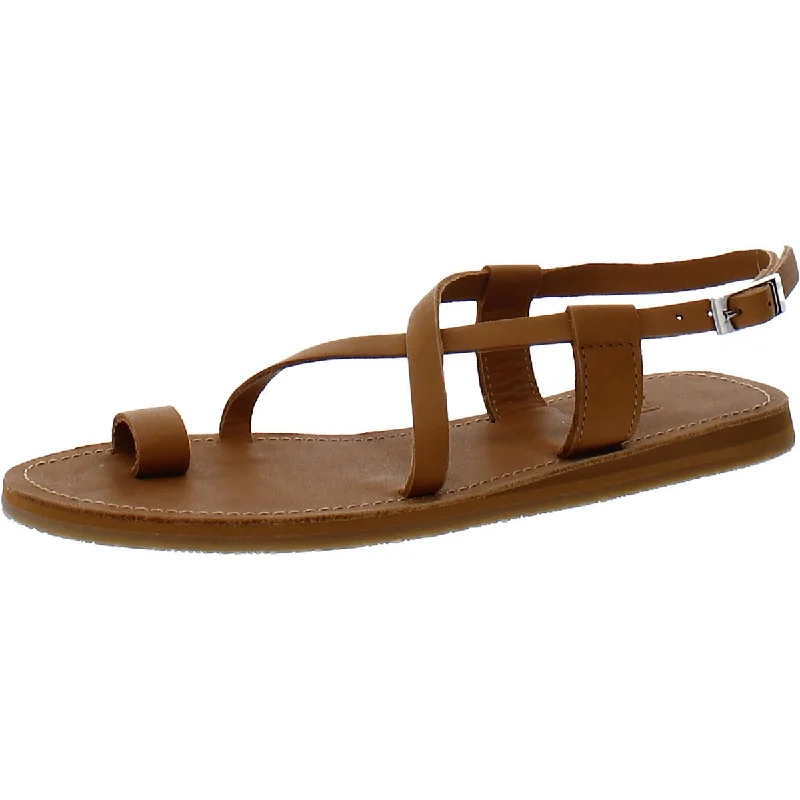 Hari Mari Womens Chantik Leather Toe Loop Slingback Sandals Inflatable Shoe Look 