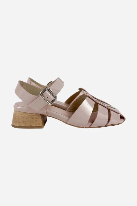Freda Salvador Hattie Fisherman Mid-heel Sandals in Ballet Pink Business Monk Strap Style Freda Salvador Hattie Fisherman Mid-heel Sandals in Ballet Pink Business Monk Strap Style