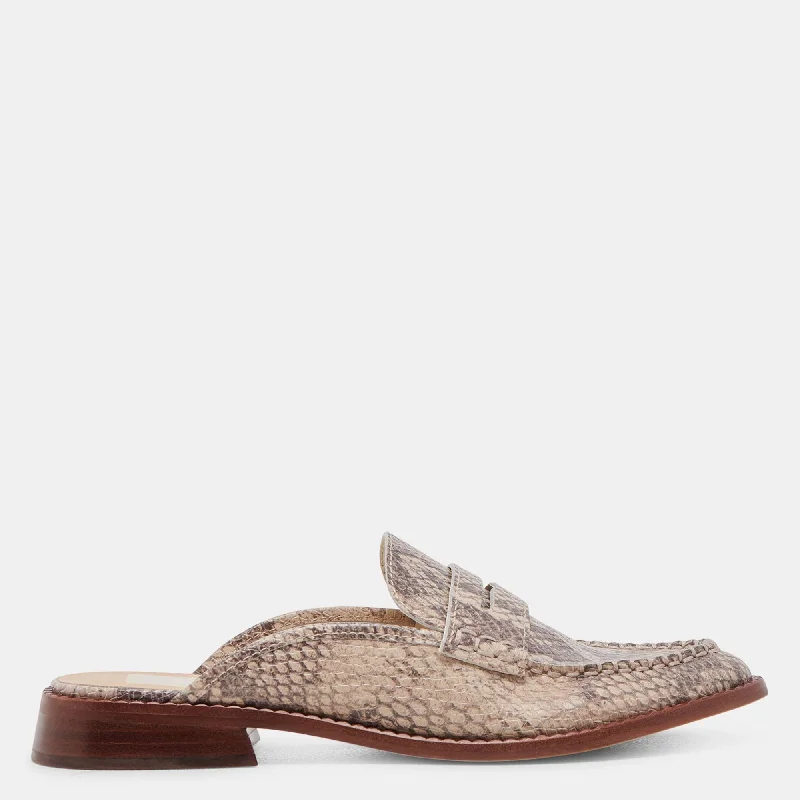 Havan Loafers Sand Snake Embossed Artisan - Crafted Loafer Style  