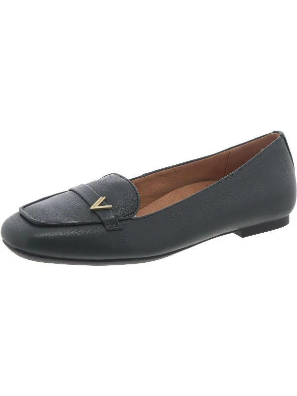 Hayes Womens Leather Slip On Loafers Mod Oxford Design  