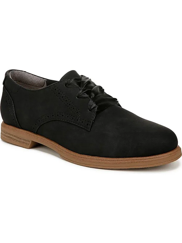 Hello Oxford Womens Faux Suede Lace-Up Oxfords Smart - Shoe Functionality Style  