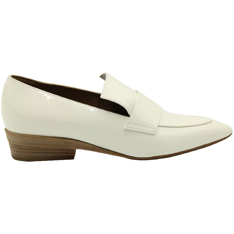 Hermes Loafers in White Patent Leather Zip - Up Boot Style  