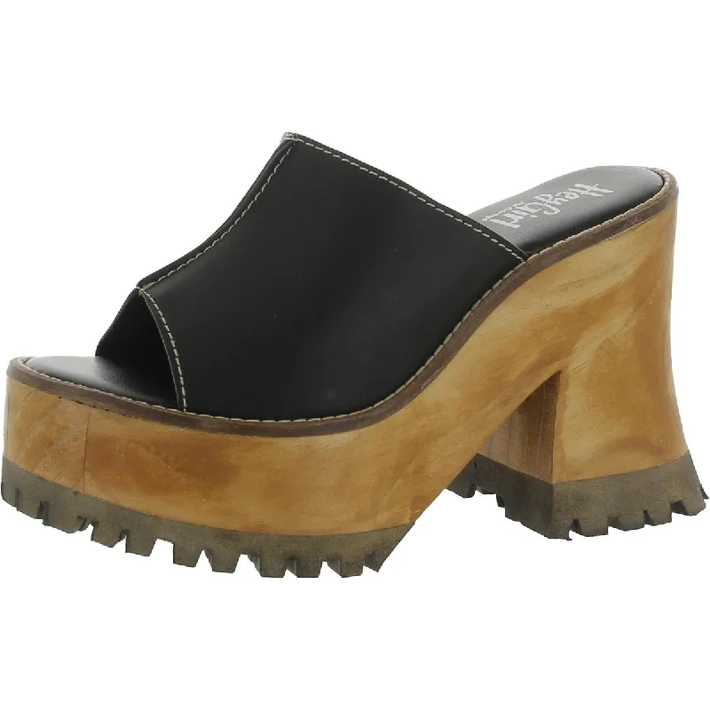 Hey Girl Womens Block Party Faux Leather Chunky Platform Sandals Elastic - Sided Chelsea Look Hey Girl Womens Block Party Faux Leather Chunky Platform Sandals Elastic - Sided Chelsea Look