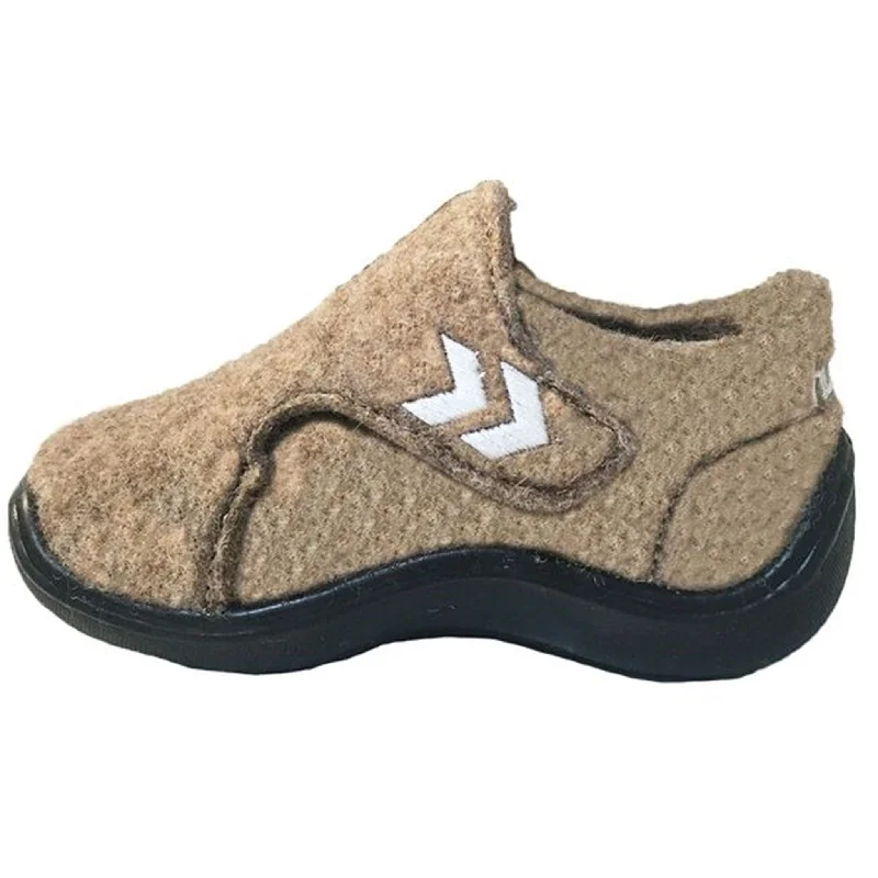 Hummel Beige Wool Slipper Infant Chunky Platform Sneaker Style  