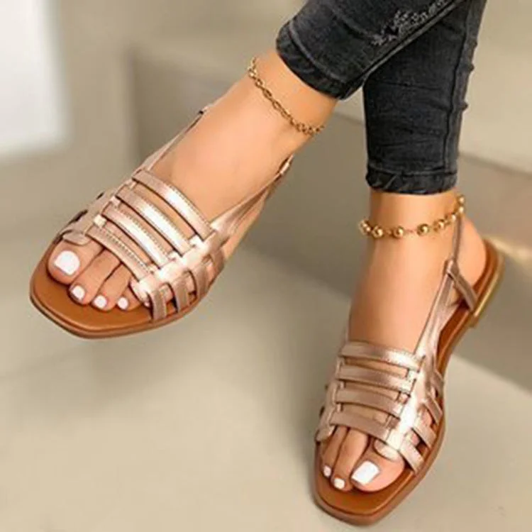 in stock wholesale New Roman beach flat women's sandal for summer indoor outdoor wear ladies plus size shoes women sandals Retro Plimsoll Style in stock wholesale New Roman beach flat women's sandal for summer indoor outdoor wear ladies plus size shoes women sandals Retro Plimsoll Style