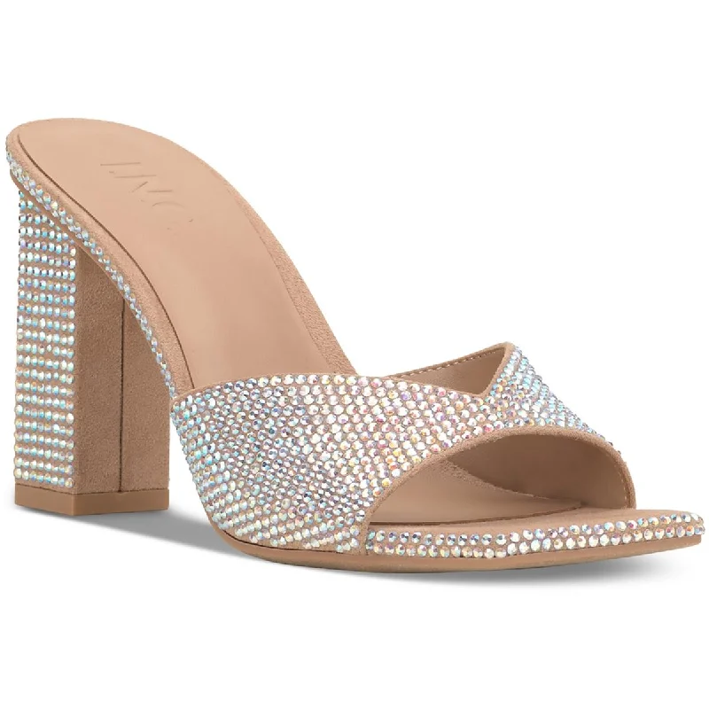 INC Womens Belle Sequined Slip-On Heels Rubber - Sole Plimsoll Look  