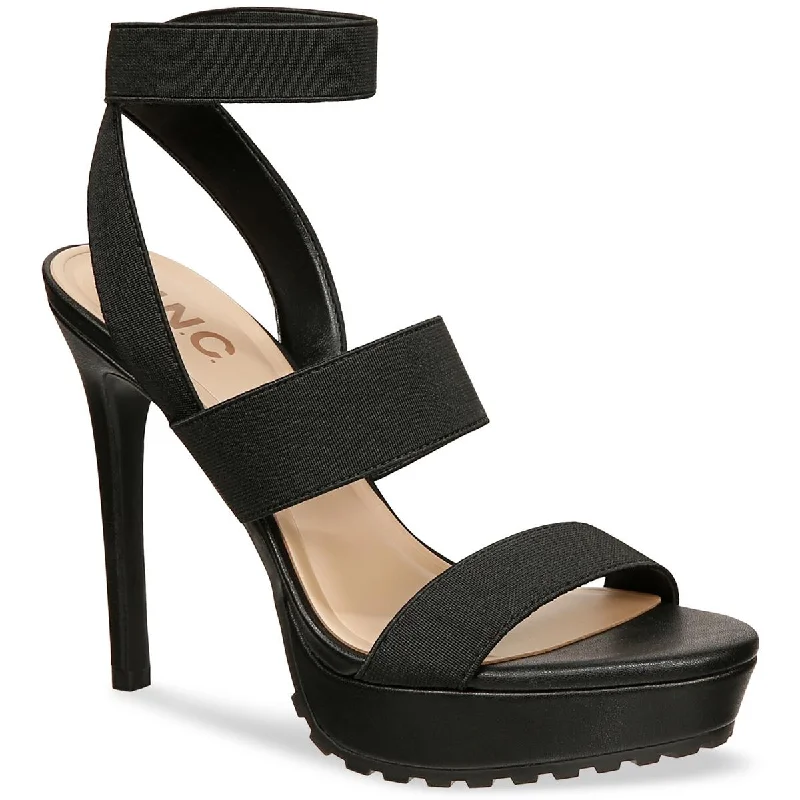 INC Womens Cerina Ankle Wrap Open Toe Platform Sandals Camouflage Print Boot Style  