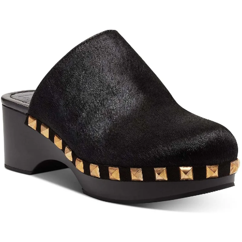 INC Womens Cianna Calf Hair Closed Toe Mule Sandals Patchwork Shoe Aesthetic  
