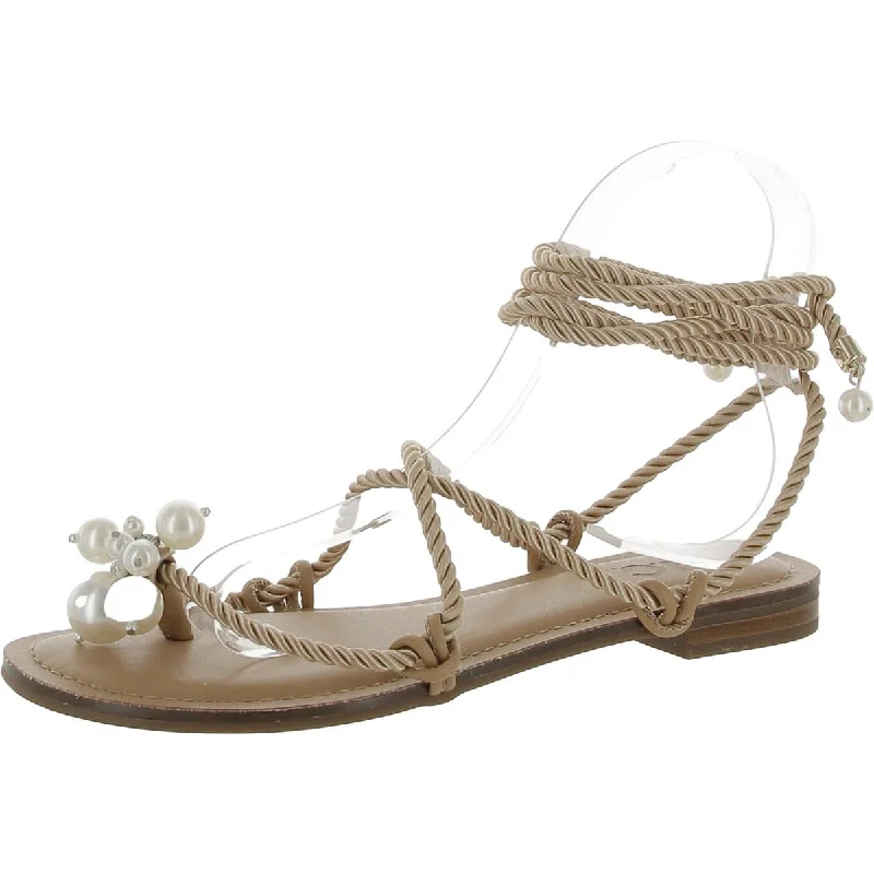 INC Womens Comfort Insole Manmade Strappy Sandals Checkered Shoe Pattern Look  