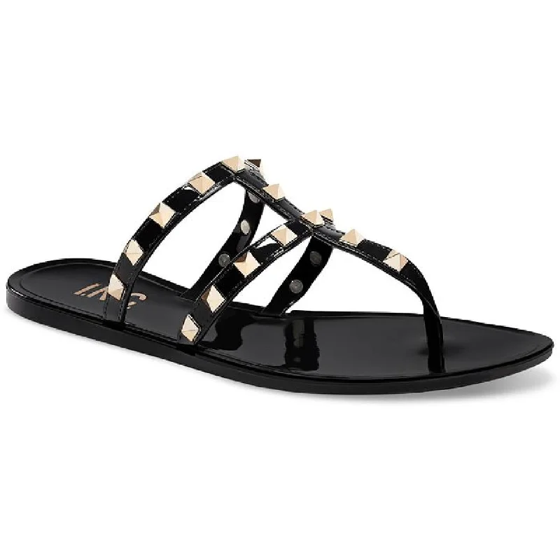 INC Womens Ellie Rubber Thong Flip-Flops Monochromatic Shoe Look  