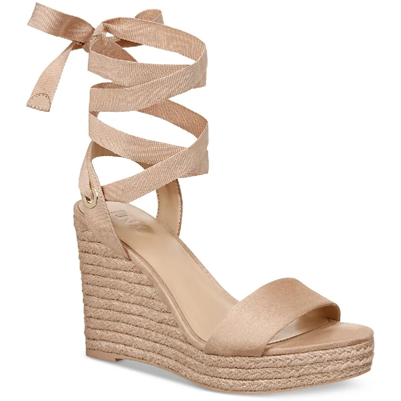 INC Womens Maxx Faux Suede Open Toe Wedge Sandals Hip - Hop Sneaker Style  
