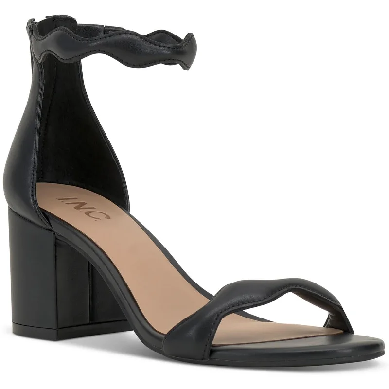 INC Womens Sollisa Faux Leather Scalloped Heels Tassel Driving Shoe Look 