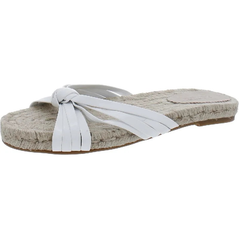 J. Crew Womens Faux Leather Slip On Espadrilles Chunky Platform Sneaker Style  