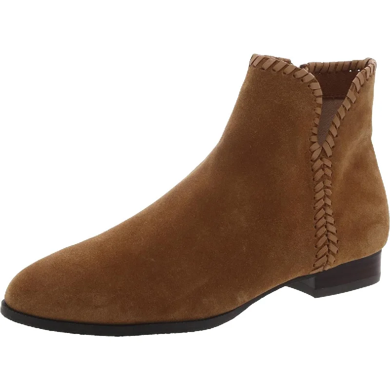 Jack Rogers Womens Leather Casual Booties Metallic Trim Shoe Design  