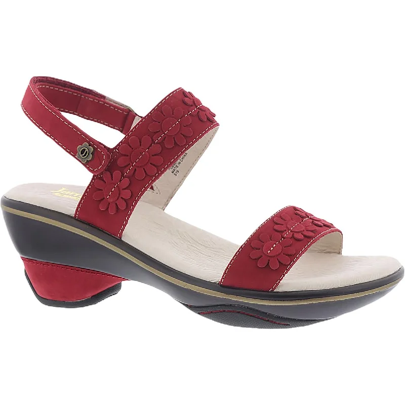 Jambu Womens Daisy Leather Adjustable Heel Sandals Glow - in - the - Dark Shoe Design  
