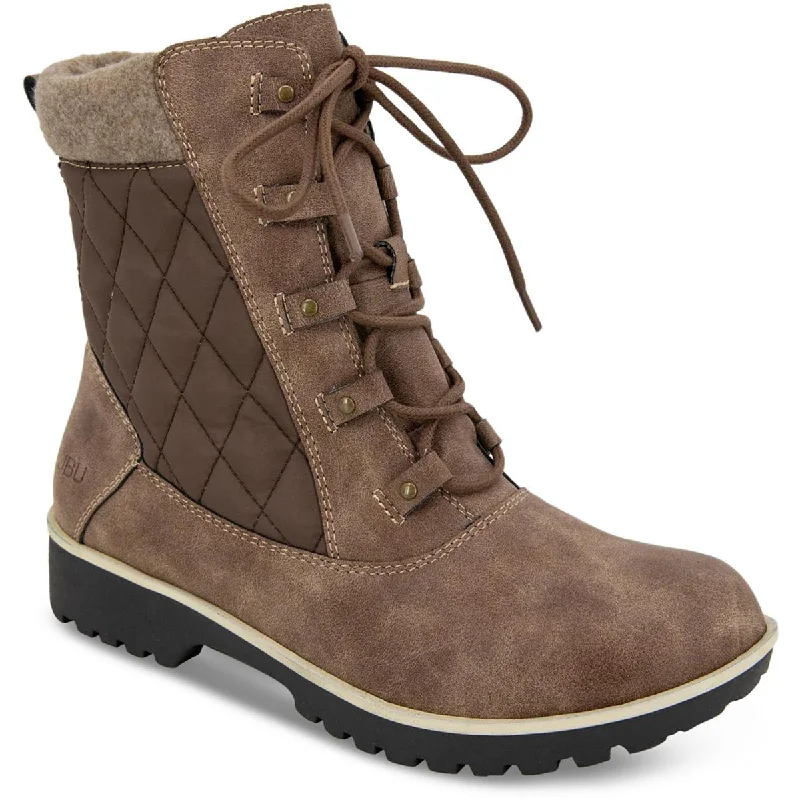 JBU by Jambu Womens Fargo Faux Leather Lace-Up Winter & Snow Boots Retro Plimsoll Style  