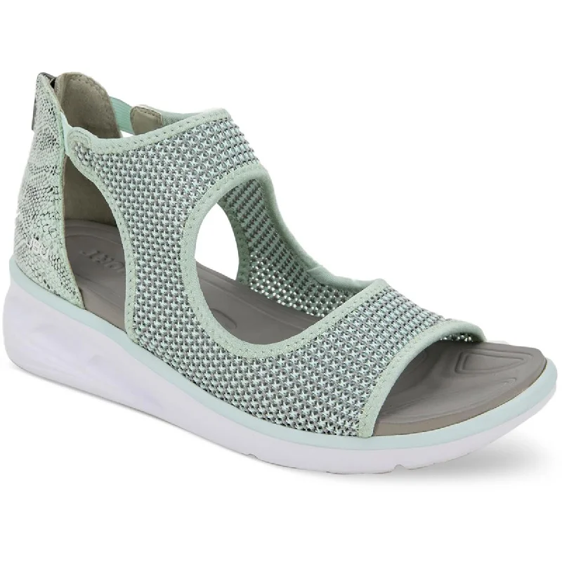 JBU by Jambu Womens Margot Faux Suede Wedge Sandals Comfortable Derby Style  