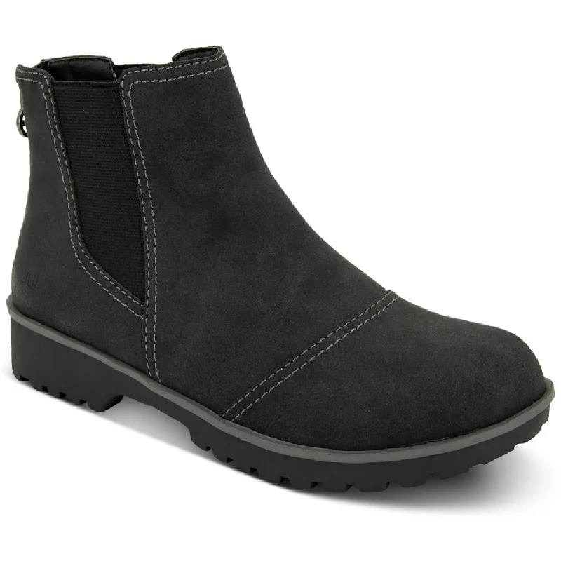 JBU by Jambu Womens PEACOCK Leather Zipper Ankle Boots Upcycled Shoe Look  