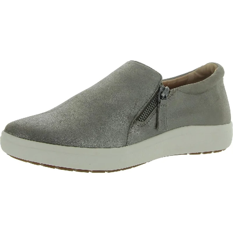 Jenna Brushed Womens Leather Padded Insole Slip-On Sneakers Performance Running Sneaker Look  