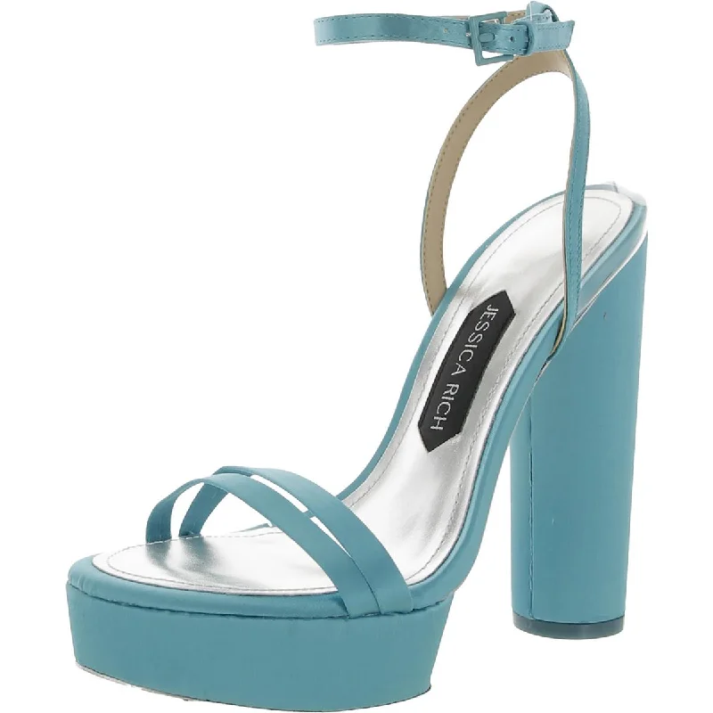 Jessica Rich Womens Platform Open Toe Ankle Strap Platform Sandals Open - Lacing Derby Look  