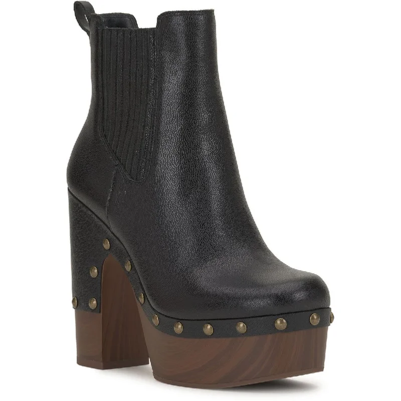 Jessica Simpson Womens Dasilva Leather Chelsea Ankle Boots Performance Running Sneaker Look  
