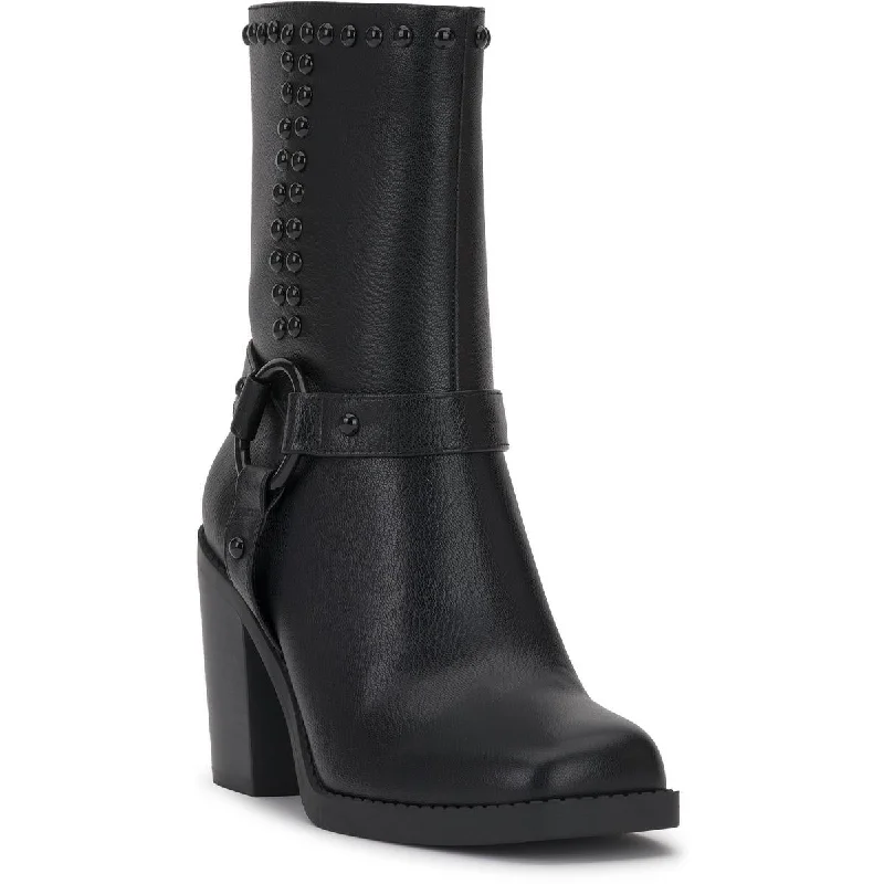 Jessica Simpson Womens Faux Leather Studded Mid-Calf Boots Moccasin Soft - Sole Style  