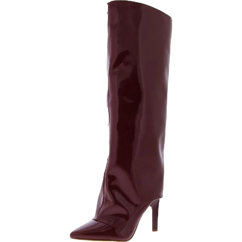 Jessica Simpson Womens Faux Leather Zipper Knee-High Boots Tassel Driving Shoe Look 