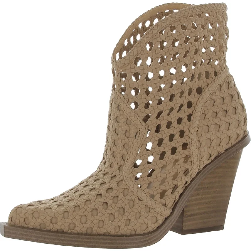 Jessica Simpson Womens Lukkah Faux Suede Ankle Boots Strap - Up Sandal Resort Style  