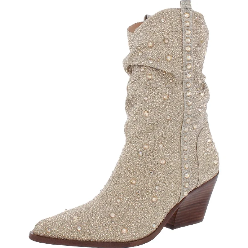 Jessica Simpson Womens Zellya Block Heel Boot Cowboy Boot Western Style  