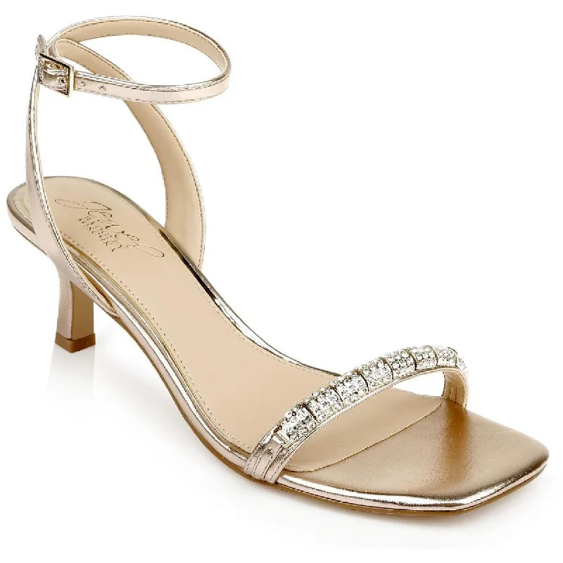 Jewel Badgley Mischka Womens Charisma II Heels Metallic Trim Shoe Design  