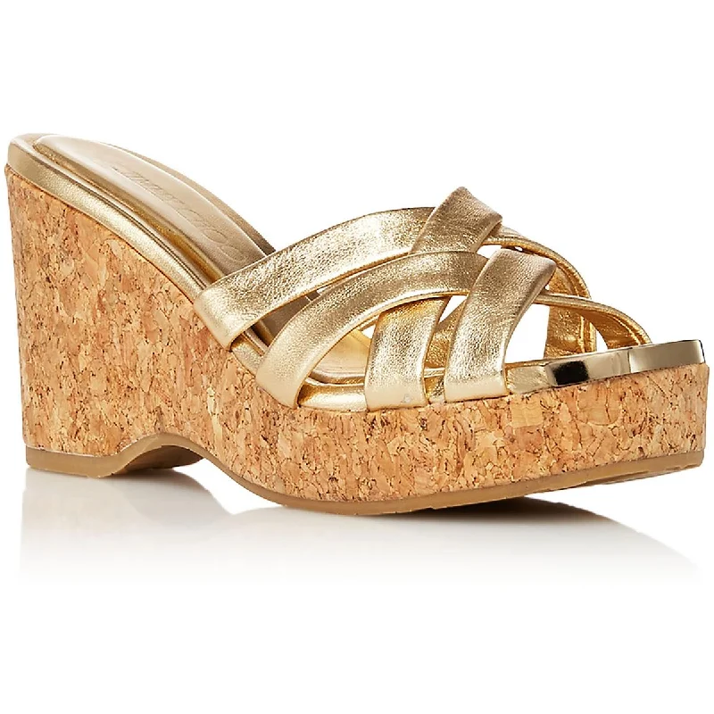 Jimmy Choo Womens MARIBOU Metallic Wedge Sandals Paisley Print Shoe Design  