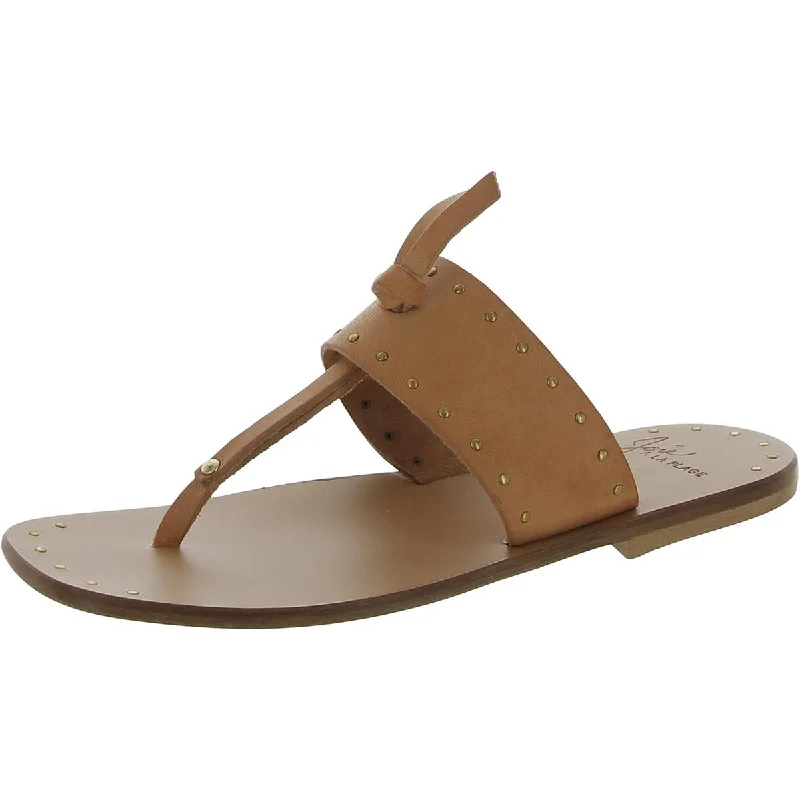 Joie Womens Baeli Leather Thong Slide Sandals Ivy League - Inspired Derby Look 