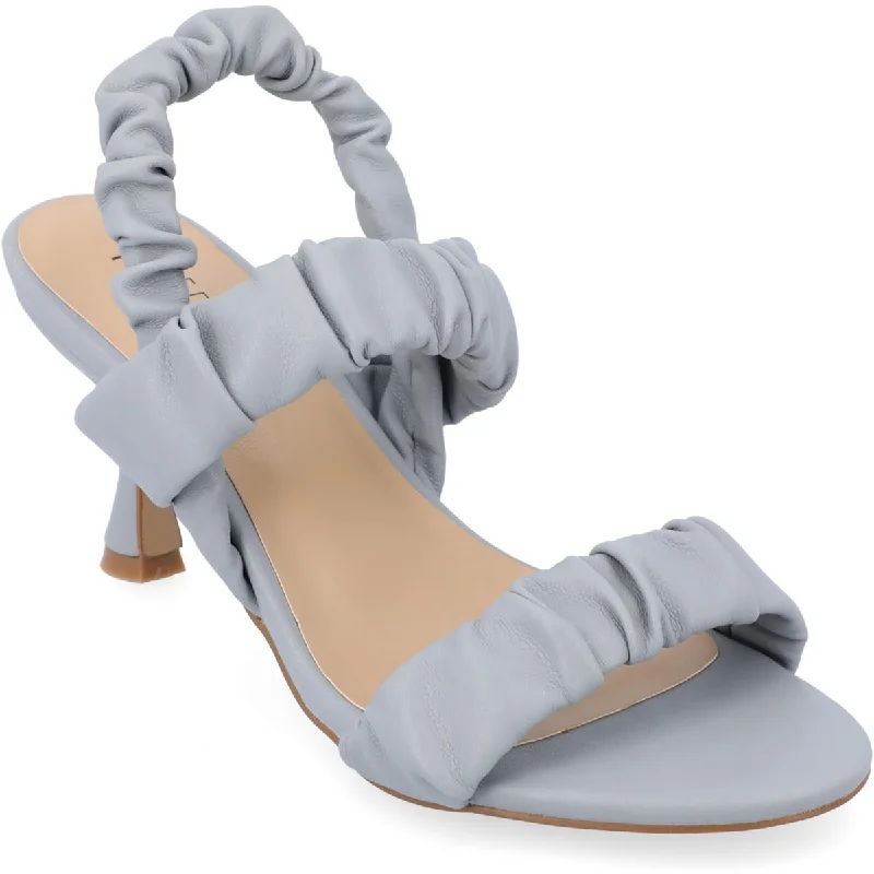 Journee Collection Womens Amaree Faux Leather Dressy Heels Tailored Oxford Style 