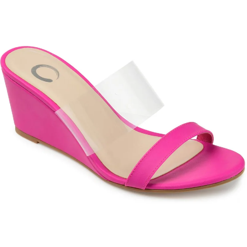 Journee Collection Womens Angelina Wedge Sandals Comfortable Derby Style  