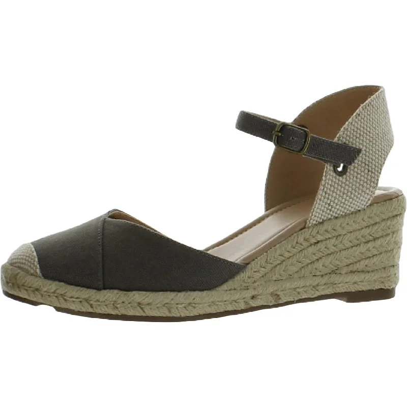 Journee Collection Womens Ankle Strap Heeled Espadrilles Desert Boot Utility Style  