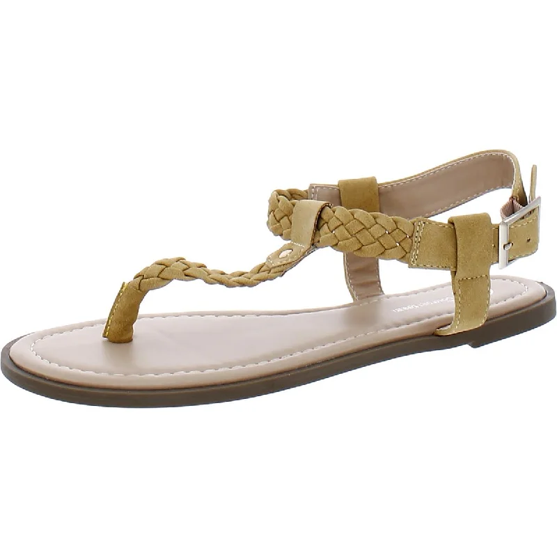 Journee Collection Womens Buckle Casual T-Strap Sandals Chunky Platform Sneaker Style  