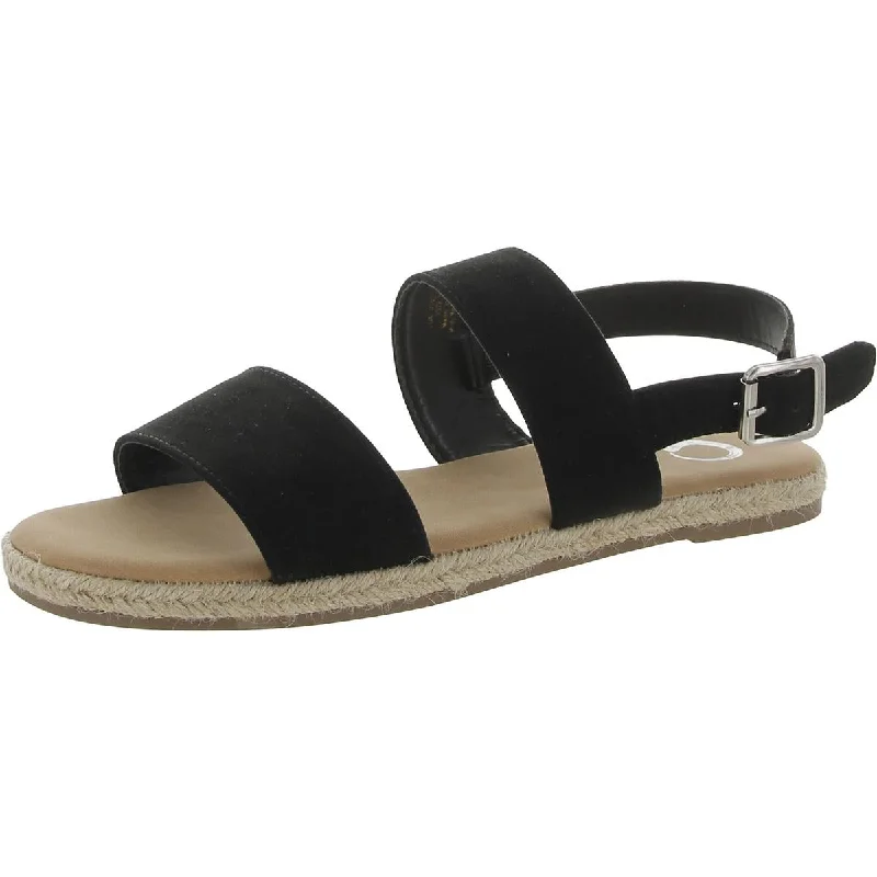 Journee Collection Womens Casual Slip On Strappy Sandals Two - Tone Shoe Design  