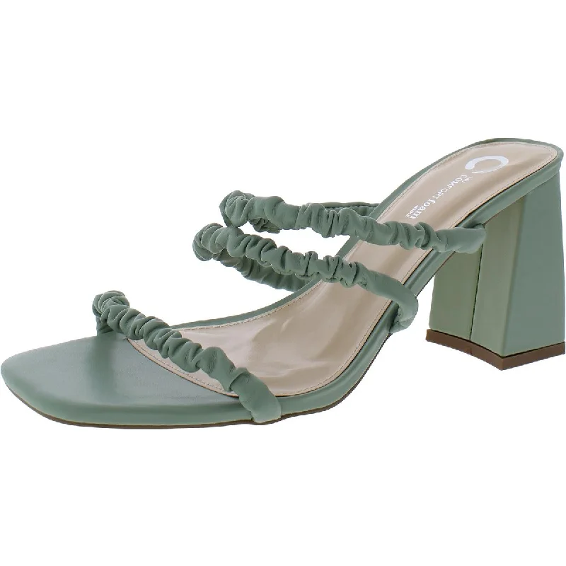 Journee Collection Womens Comfort Insole Man Made Heels Athleisure Derby Style  