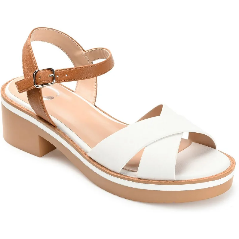 Journee Collection Womens Comfort Insole Manmade Slide Sandals Smart - Shoe Functionality Style  